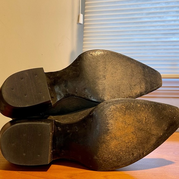 Sonora Western Cowboy Boots Metallic Brown Gold Flame Design, size 7.5 - Picture 6 of 8